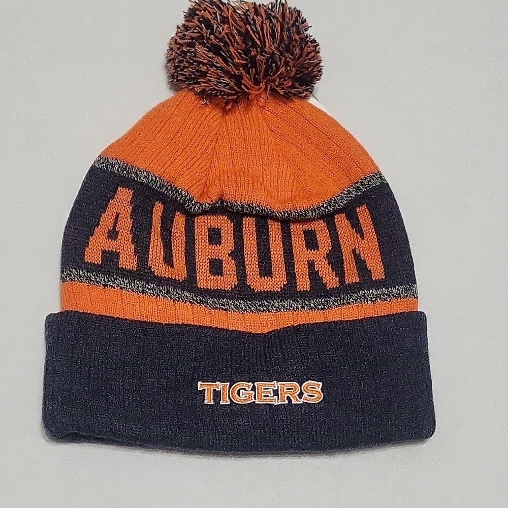Auburn Tigers Top Of The World Cuffed Pom Winter Knit Beanie Hat Cap NEW! - Picture 2 of 2